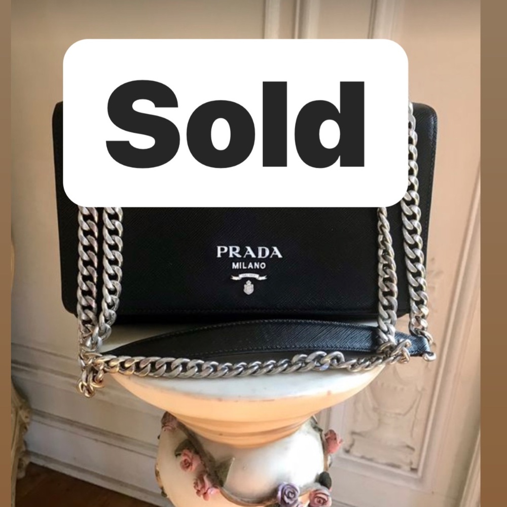 PRADA soffiano  leather and nylon bag